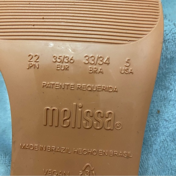 New! Melissa shiny heel jelly block heeled sandals - Picture 9 of 10